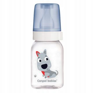 Canpol Butelka 120 ml Wesołe Zwierzaki 3m+ Piesek