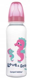 CANPOL Butelka wąska 250 ml Konik LOVESEA