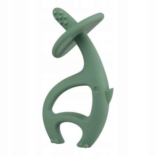 MOMBELLA GRYZAK SILIKONOWY NA ZĄBKOWANIE 3m+ DANCING ELEPHANT LIGHT GREEN