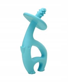 Mombella Gryzak Słonik Na Ząbkowanie Silikonowy Dancing Elephant Blue 8051