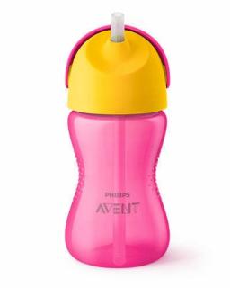 PHILIPS AVENT KUBEK NIEKAPEK ZE SŁOMKĄ 300ML GIRL