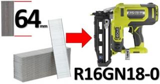 RYOBI R16GN18-0 - gwoździe galw., długość =40mm