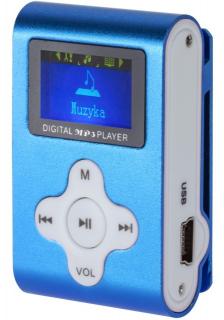 Odtwarzacz MP3 LCD niebieski KOM0743