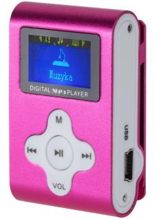 Odtwarzacz MP3 LCD różowy KOM0744