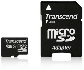 Transcend Karta pamięci micro SDHC 4GB klasa 4