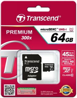 Transcend Karta pamięci micro SDXC 64GB UHS-1