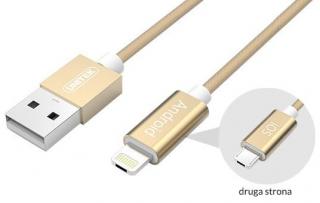 Unitek Kabel USB HYBRID microUSB/Lightning Gold