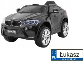 Autko na akumulator dla dzieci BMW X6M Lakierowany Czarny JJ2199