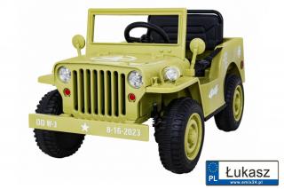 Auto Jeep Wojskowy Retro Beżowy  JH-103