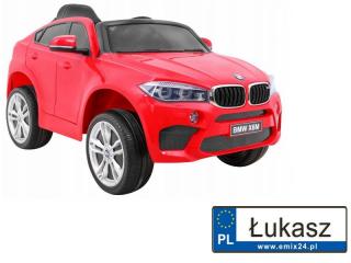 Auto na akumulator dla dzieci BMW X6M czerwony JJ2199.CR