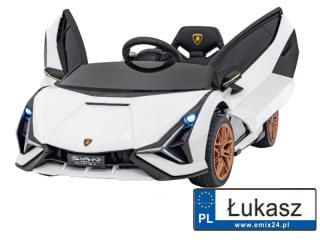 Auto na akumulator dla dzieci Lamborghini SIAN Biały QLS-6388.BIA
