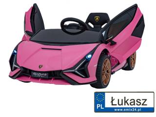 Auto na akumulator dla dzieci Lamborghini SIAN Różowy QLS-6388.ROZ