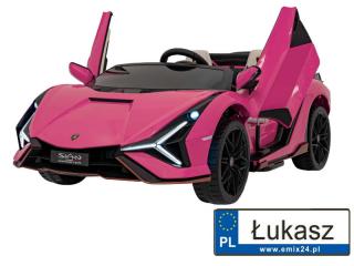 Auto na akumulator dla dzieci Lamborghini SIAN Różowy QLS-6988.ROZ