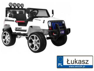 Auto na akumulator JEEP Raptor DRIFTER Napęd 4X4 Biały S2388