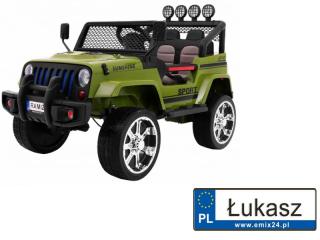 Auto na akumulator JEEP Raptor DRIFTER Napęd 4X4 Zielony S2388