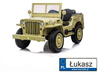 Jeep Retro Wojskowy Trzyosobowy 4x4 24V JH-101.24V