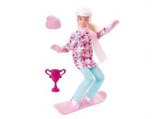 Lalka Barbie Snowboardzistka + akcesoria HCN32