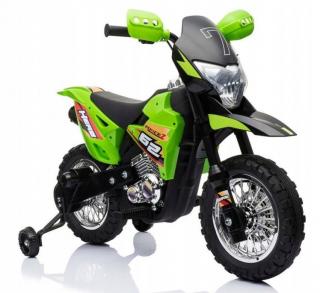 Motorek CROSS na akumulator zielony BDM0912