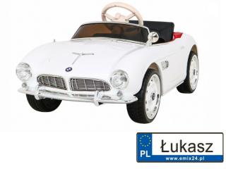 Pojazd  na akumulator  BMW 507 Retro Biały SX1938