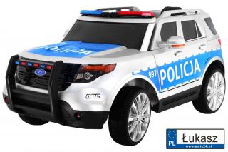 Pojazd SUV Policja na Akumulator z Pilotem Srebny CH9935.EXL.SR