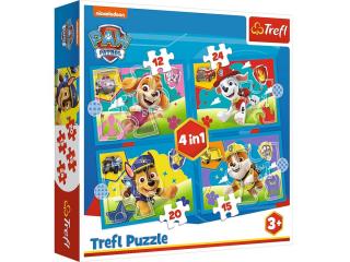 Puzzle 4w1 Biegnące Pieski Psi Patrol 34628