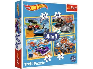 Puzzle 4w1 Hot Wheels Trefl 34627