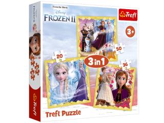 Trefl Puzzle 3w1 Moc Anny i Elsy. Kraina Lodu 34847