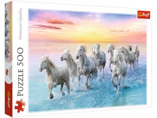 Trefl Puzzle 500el Białe Konie w Galopie 37289