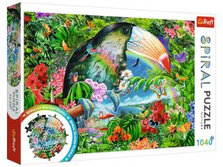 Trefl Spiral Puzzle 1040el Tropikalne Zwierzęta 40014