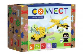 Zestaw Klocków Konstrukcyjnych Connect 2w1 Awionetka / Jeep Trefl 61969