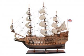 Ekskluzywny model żaglowca marynarki brytyjskiej H.M.S. Sovereign of the Seas – Władca Mórz - 90cm, SOS80R