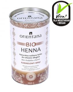 Bio Henna KARMELOWY BRĄZ do włosów 100g Orientana