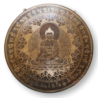 Gong (44cm) Tybetańsko -Nepalski Jakóść Budda Medycyna Tibetan - Nepalese gong