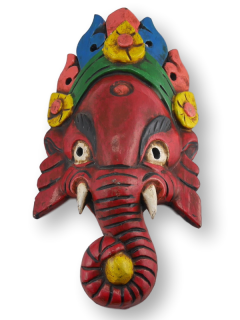 Maska Ganesha z drzewa mangowego 013