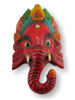 Maska Ganesha z drzewa mangowego 015