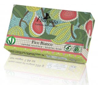 Naturalne włoskie mydło w kostce 200 g FLORINDA Mosaico, roślinne ręcznie robione, zapach białe figi