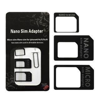 ADAPTER 4W1 micro SIM + nano SIM UNIWERSALNY ADAPTER KART SIM 4W1 KLUCZYK CZARNY