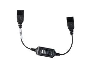 Axtel MUTE Kabel prosty ze złączem QD/QD z przyciskiem do wyłączania mikrofonu (funkcja mute).
