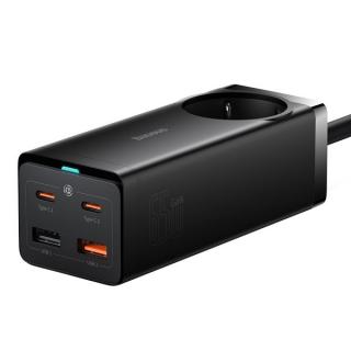 BASEUS GAN3 PRO AC+2U+2C ŁADOWARKA SIECIOWA GNIAZDO ZASILANIA AC 230V 2XUSB-A 2X USB-C 65W