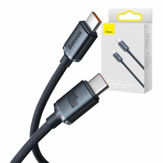 BASEUS KABEL USB-C 1,2M CAJY000601 (CZARNY) DO USB-C CRYSTAL SHINE, 100W,