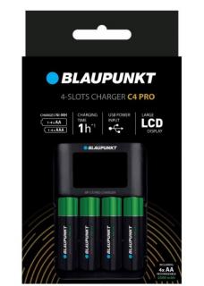 Blaupunkt BL-C4PROCH/1VH Ładowarka sieciowa Blaupunkt C4 PRO LCD + 4x AA 2000 mAh