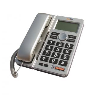 Dartel LJ-240 kolor srebrny Telefon przewodowy z wyświetlaczem
