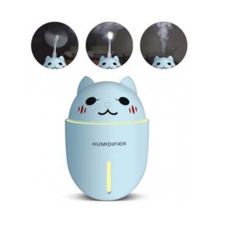 DYFUZOR ZAPACHOWY - NAWILŻACZ ULTRADZWIĘKOWY KITTY 4W1 LED NIEBIESKI