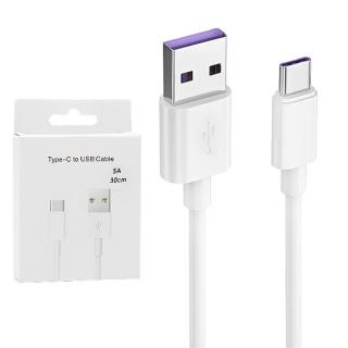 ECOBOX KABEL USB TYP-C 5A BIAŁY 30CM