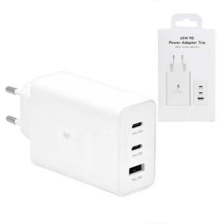 EXOBOX ŁADOWARKA SIECIOWA PD 2xUSB-C 1xUSB EP-T6530 65W BIAŁA (45)