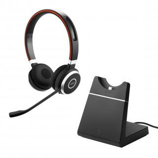 Jabra Evolve 65 SE, Link380a MS Stereo Stand 6599-833-399 - Zestaw bezprzewodowy na dwoje uszu Bluetooth
