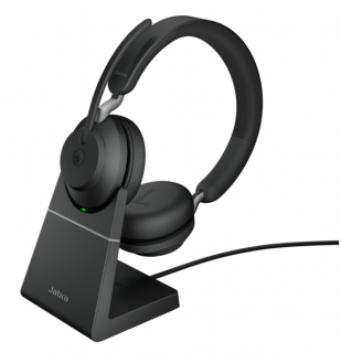 Jabra Evolve2 65, Link380c MS Stereo czarne Bezprzewodowy zestaw słuchawkowy