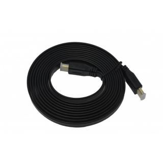 KABEL HDMI - HDMI PŁASKI 3M CZARNY