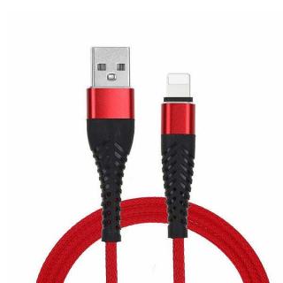 KABEL IPHONE  CZERWONY 2M FAST CHARGING FASTON QUICK CHARGE OPLOT WZMACNIANY USB-C REDX NYLON