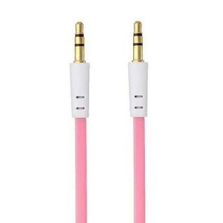 KABEL JACK WTYK-WTYK 0,9M PŁASKI RÓŻOWY 3,5 CALA PINK